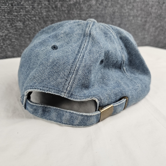 Vintage The World's Greatest Hamburgers FUDDRUCKERS Strapback Denim Hat Cap - Picture 4 of 10